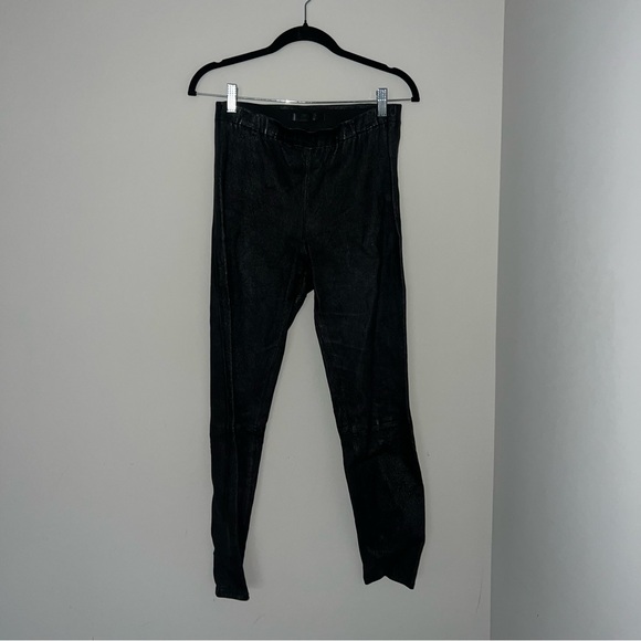 J Brand MACEY HIGH RISE PULL ON LEATHER LEGGINGS - Size M - Picture 8 of 12